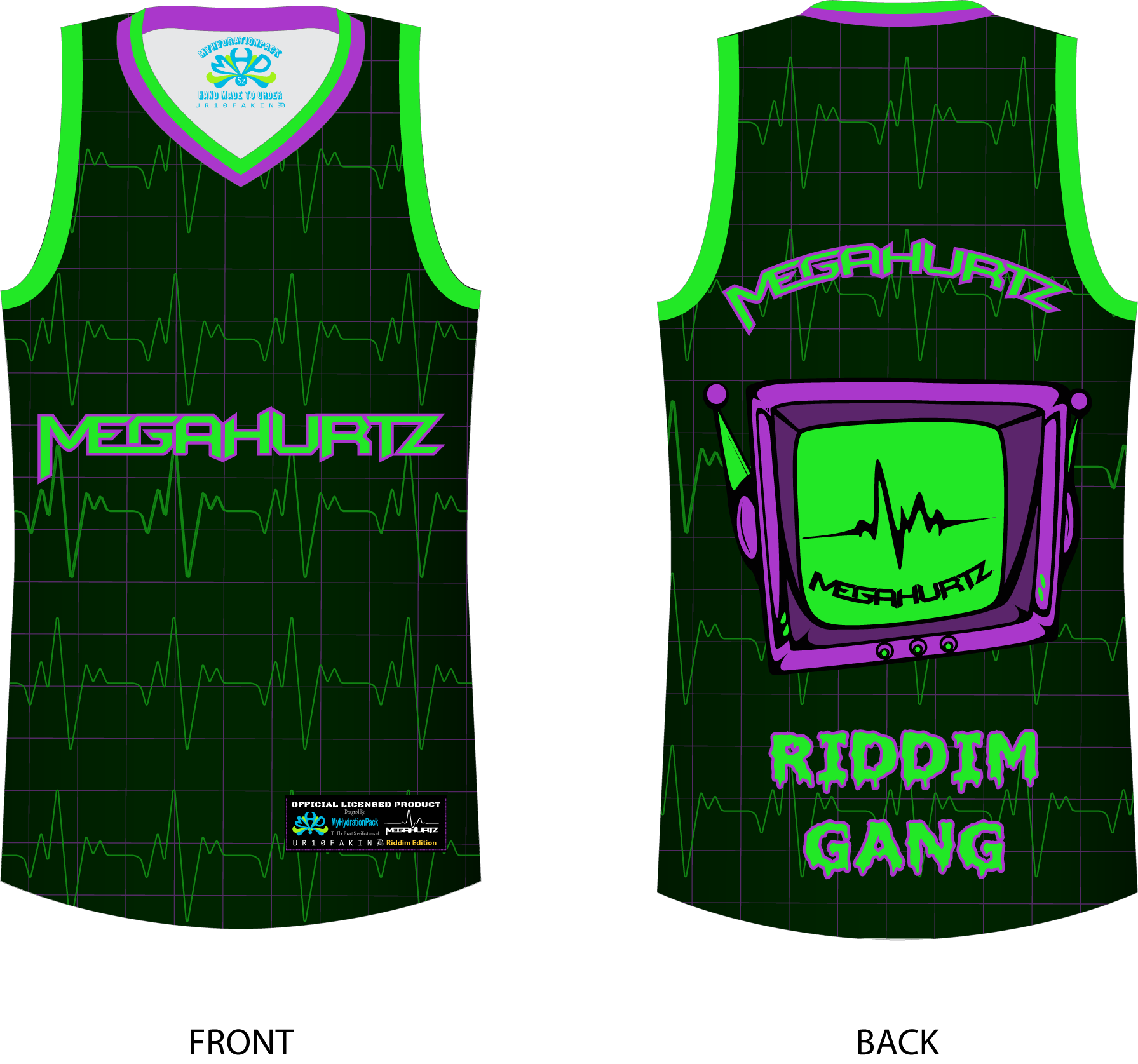 Megahurtz Riddim Gang official Basketball Jersey